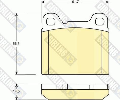 Girling 6111602 - Гальмівні колодки, дискові гальма autozip.com.ua