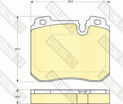 Girling 6111612 - Гальмівні колодки, дискові гальма autozip.com.ua