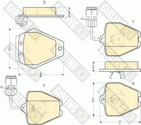 Girling 6111621 - Гальмівні колодки, дискові гальма autozip.com.ua