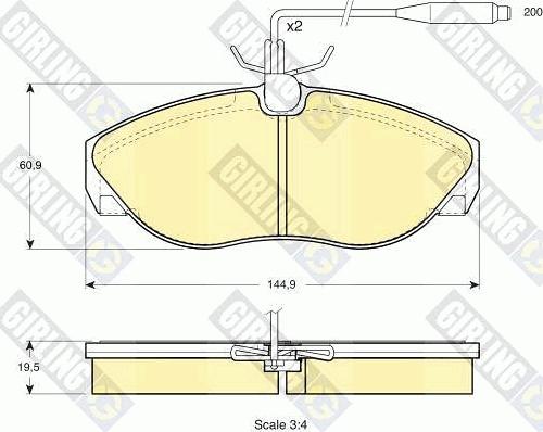 Girling 6111051 - Гальмівні колодки, дискові гальма autozip.com.ua