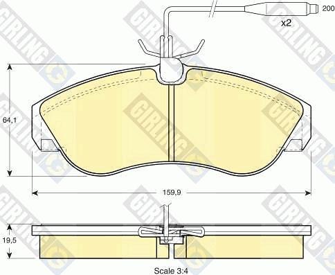 Girling 6111061 - Гальмівні колодки, дискові гальма autozip.com.ua