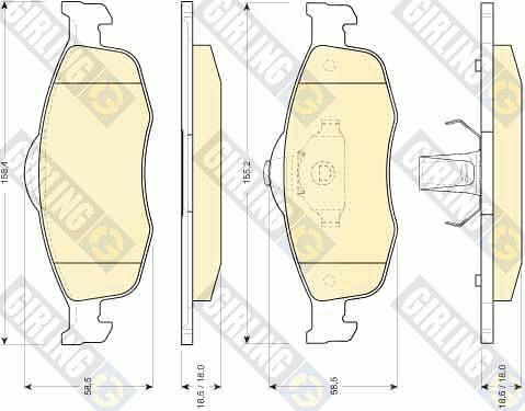 Girling 6111072 - Гальмівні колодки, дискові гальма autozip.com.ua