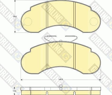 Girling 6111143 - Гальмівні колодки, дискові гальма autozip.com.ua