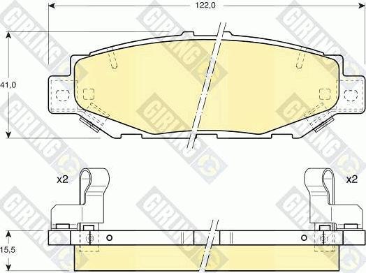 Girling 6111859 - Гальмівні колодки, дискові гальма autozip.com.ua