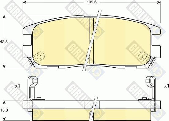 Girling 6111879 - Гальмівні колодки, дискові гальма autozip.com.ua