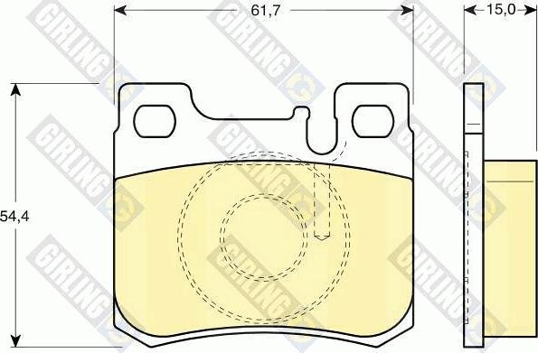 Girling 6111302 - Гальмівні колодки, дискові гальма autozip.com.ua