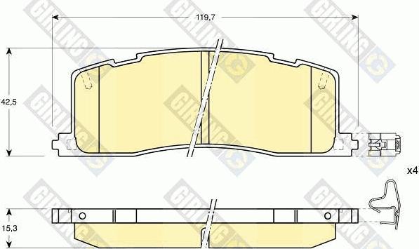 Girling 6111389 - Гальмівні колодки, дискові гальма autozip.com.ua