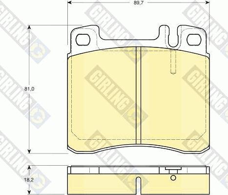 Girling 6111222 - Гальмівні колодки, дискові гальма autozip.com.ua