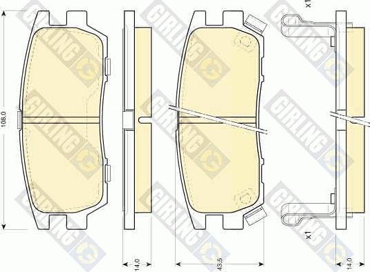 Girling 6111279 - Гальмівні колодки, дискові гальма autozip.com.ua