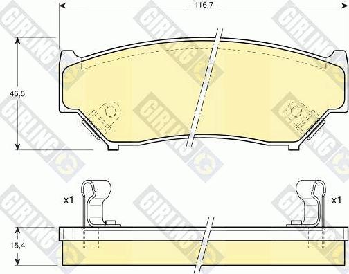 Girling 6111749 - Гальмівні колодки, дискові гальма autozip.com.ua