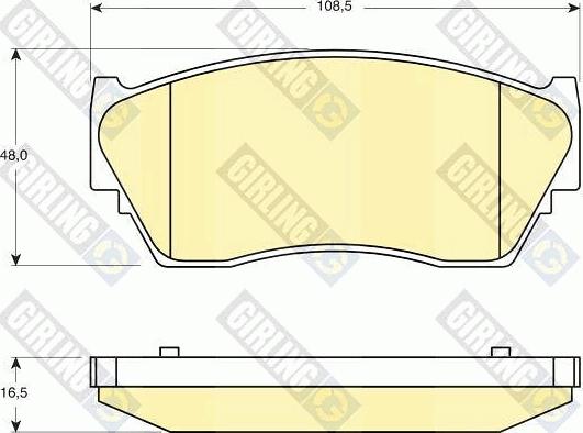 Girling 6111709 - Гальмівні колодки, дискові гальма autozip.com.ua