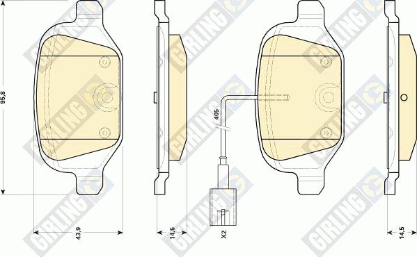 Girling 6118941 - Гальмівні колодки, дискові гальма autozip.com.ua