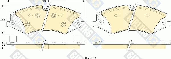 Girling 6118981 - Гальмівні колодки, дискові гальма autozip.com.ua