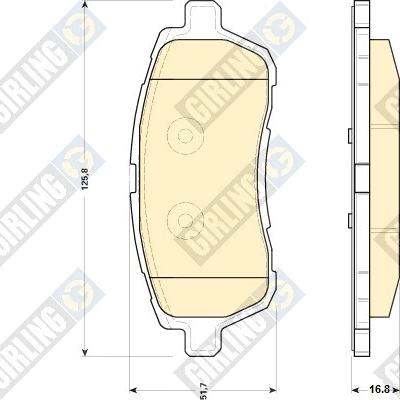 Girling 6118939 - Гальмівні колодки, дискові гальма autozip.com.ua