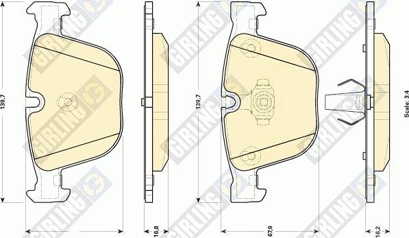 Girling 6118922 - Гальмівні колодки, дискові гальма autozip.com.ua