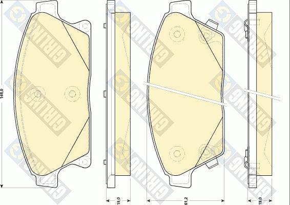 Girling 6118479 - Гальмівні колодки, дискові гальма autozip.com.ua