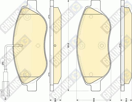 Girling 6118554 - Гальмівні колодки, дискові гальма autozip.com.ua