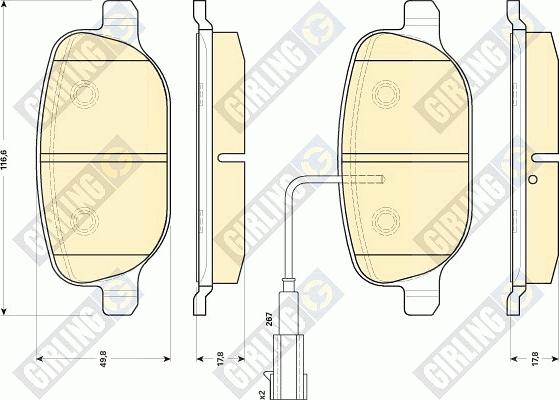 Girling 6118511 - Гальмівні колодки, дискові гальма autozip.com.ua