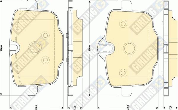 Girling 6118691 - Гальмівні колодки, дискові гальма autozip.com.ua