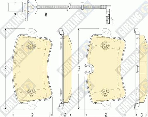 Girling 6118661 - Гальмівні колодки, дискові гальма autozip.com.ua