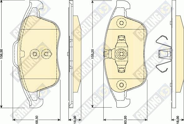 Girling 6118082 - Гальмівні колодки, дискові гальма autozip.com.ua