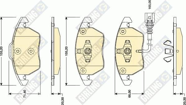 Girling 6118072 - Гальмівні колодки, дискові гальма autozip.com.ua