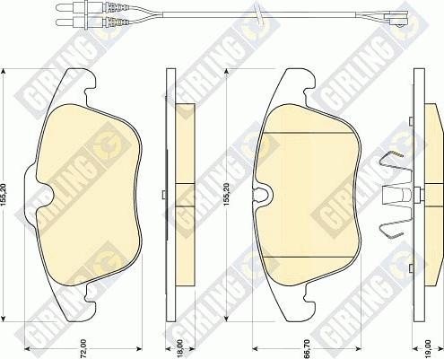 Girling 6118182 - Гальмівні колодки, дискові гальма autozip.com.ua