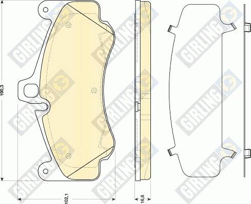 Girling 6118179 - Гальмівні колодки, дискові гальма autozip.com.ua