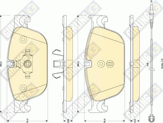 Girling 6118892 - Гальмівні колодки, дискові гальма autozip.com.ua