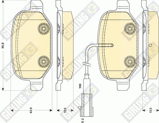 Girling 6118811 - Гальмівні колодки, дискові гальма autozip.com.ua