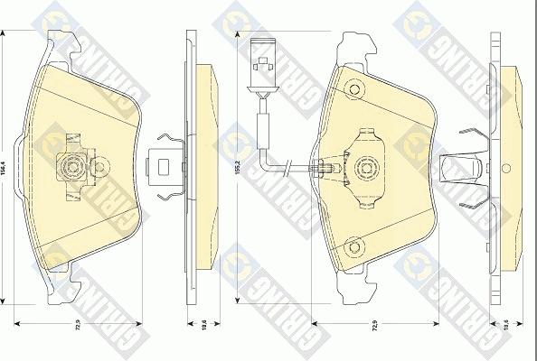 Girling 6118322 - Гальмівні колодки, дискові гальма autozip.com.ua