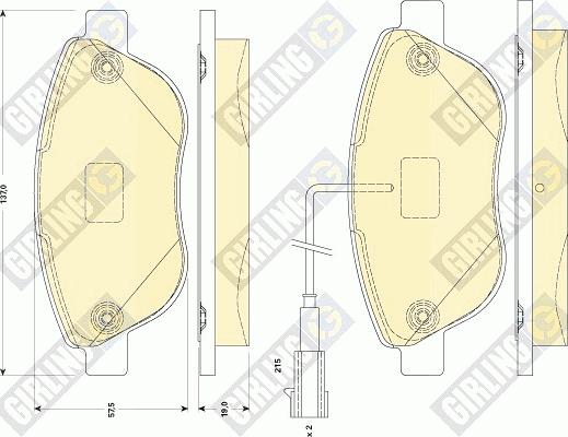 Girling 6118294 - Гальмівні колодки, дискові гальма autozip.com.ua