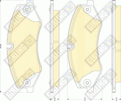 Girling 6118251 - Гальмівні колодки, дискові гальма autozip.com.ua