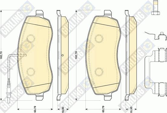 Girling 6118201 - Гальмівні колодки, дискові гальма autozip.com.ua