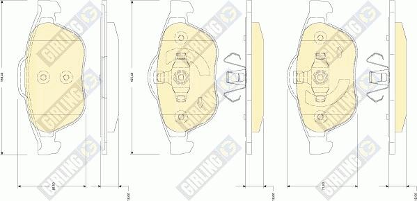 Girling 6118232 - Гальмівні колодки, дискові гальма autozip.com.ua