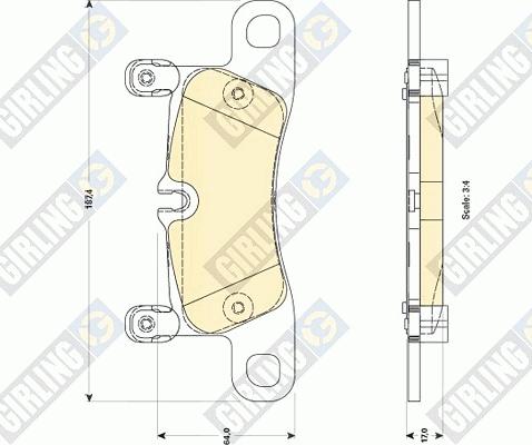 Girling 6118769 - Гальмівні колодки, дискові гальма autozip.com.ua