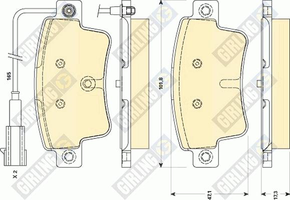 Girling 6118724 - Гальмівні колодки, дискові гальма autozip.com.ua