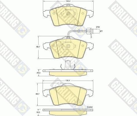 Girling 6113912 - Гальмівні колодки, дискові гальма autozip.com.ua