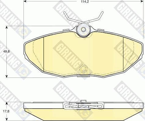 Girling 6113981 - Гальмівні колодки, дискові гальма autozip.com.ua