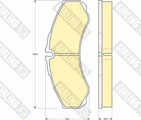 Girling 6113459 - Гальмівні колодки, дискові гальма autozip.com.ua