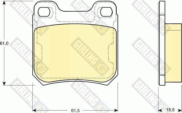 Girling 6113462 - Гальмівні колодки, дискові гальма autozip.com.ua