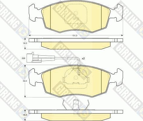 Girling 6113412 - Гальмівні колодки, дискові гальма autozip.com.ua