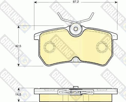 Girling 6113541 - Гальмівні колодки, дискові гальма autozip.com.ua