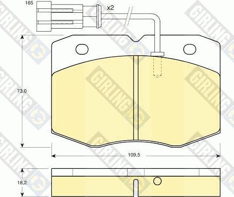 Girling 6113569 - Гальмівні колодки, дискові гальма autozip.com.ua