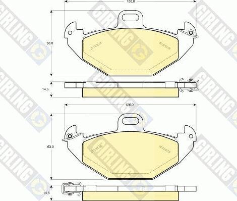 Girling 6113539 - Гальмівні колодки, дискові гальма autozip.com.ua