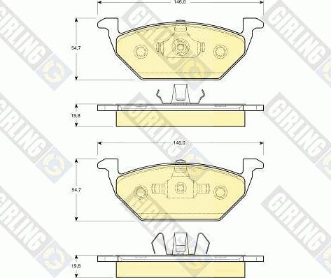 Girling 6113575 - Гальмівні колодки, дискові гальма autozip.com.ua