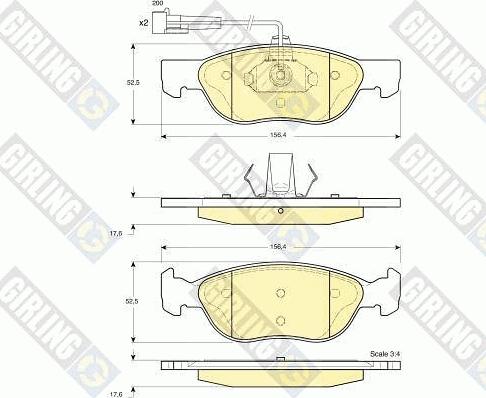 Girling 6113642 - Гальмівні колодки, дискові гальма autozip.com.ua