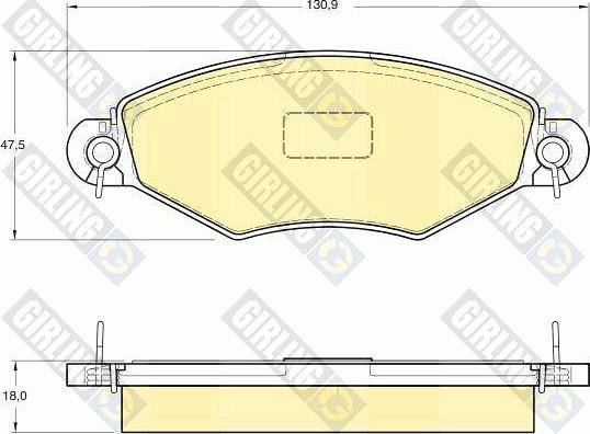 Girling 6113614 - Гальмівні колодки, дискові гальма autozip.com.ua