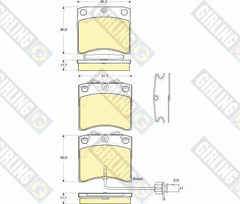 Girling 6113681 - Гальмівні колодки, дискові гальма autozip.com.ua