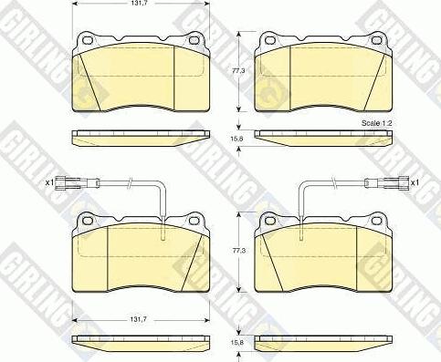 Girling 6113639 - Гальмівні колодки, дискові гальма autozip.com.ua